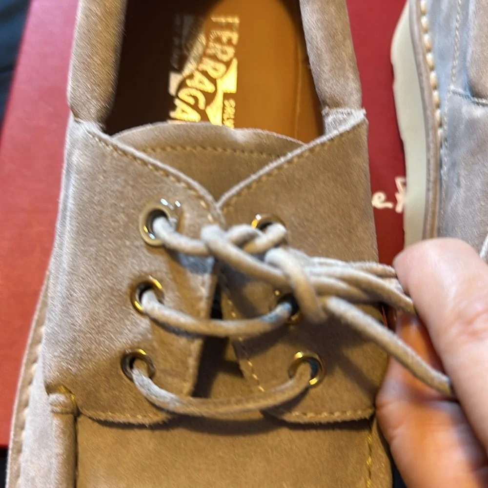 Salvatore Ferragamo men boat shoes NEW